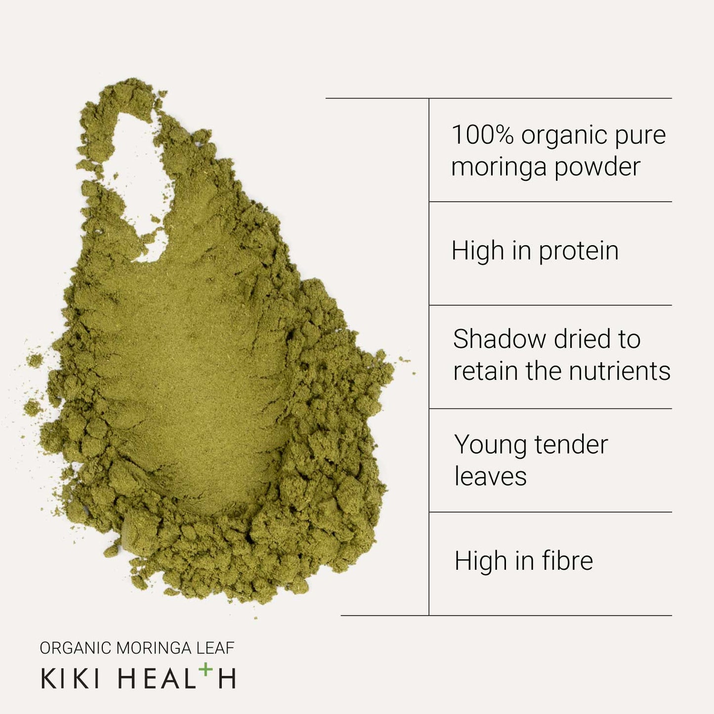 Moringa laufduft, lífrænt - 100g