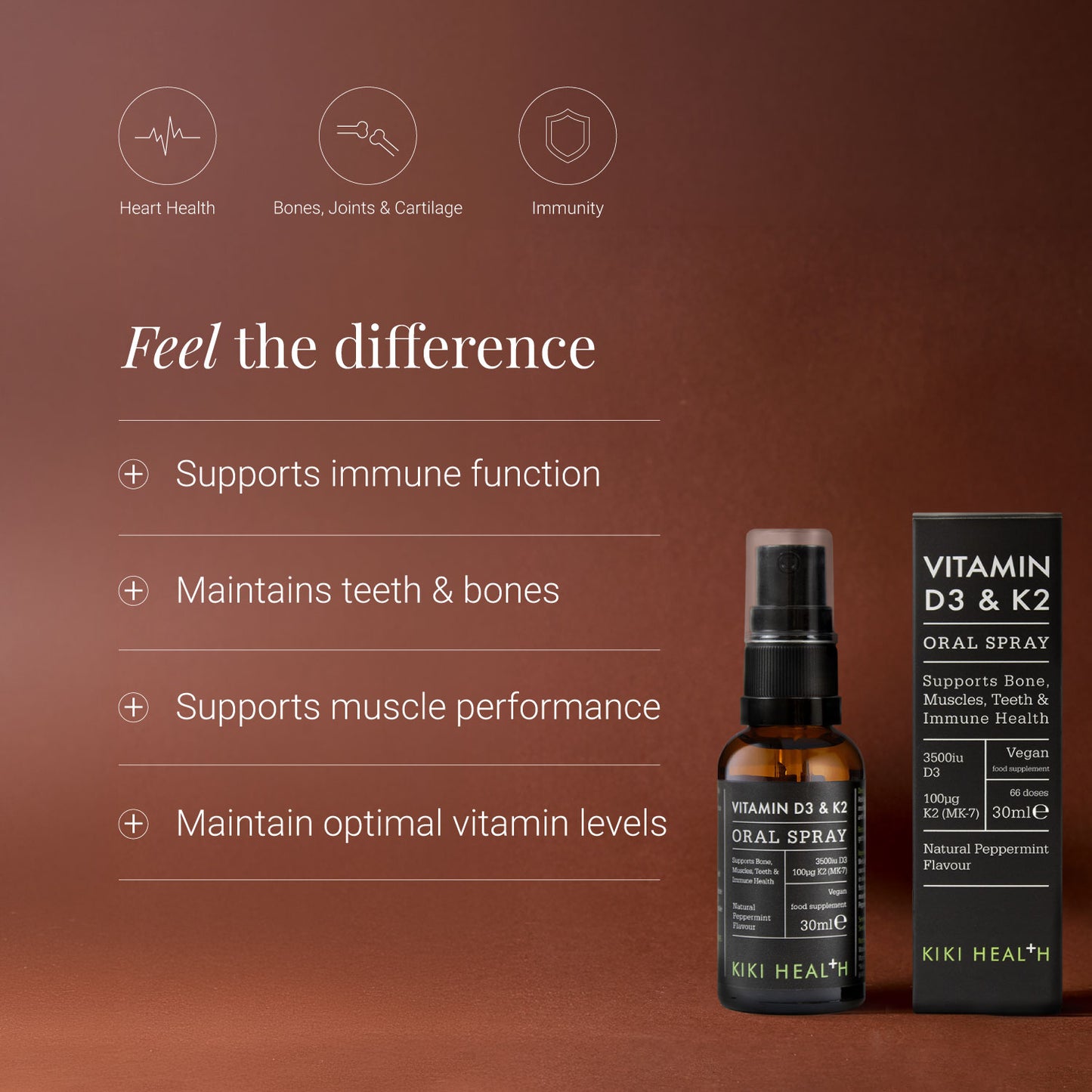 D3 og K2 Vítamín – spray, 30ml